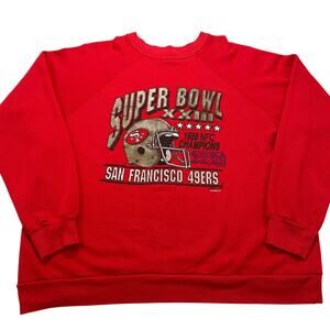 VTG 1988 NFL San Francisco 49ers Red Sweatshirt, Mens Size Large, Made in USA